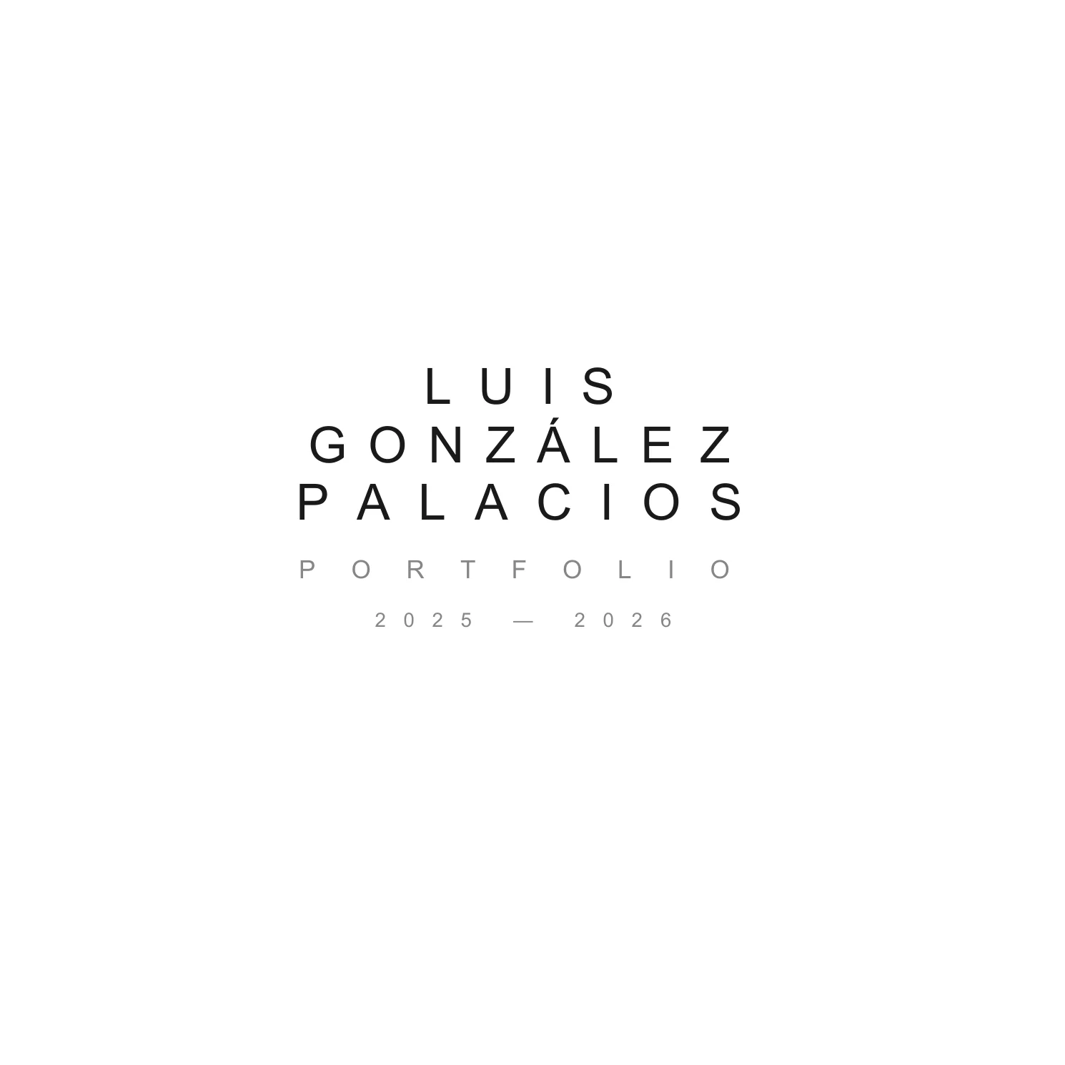 Portada del portfolio de Luis González Palacios
