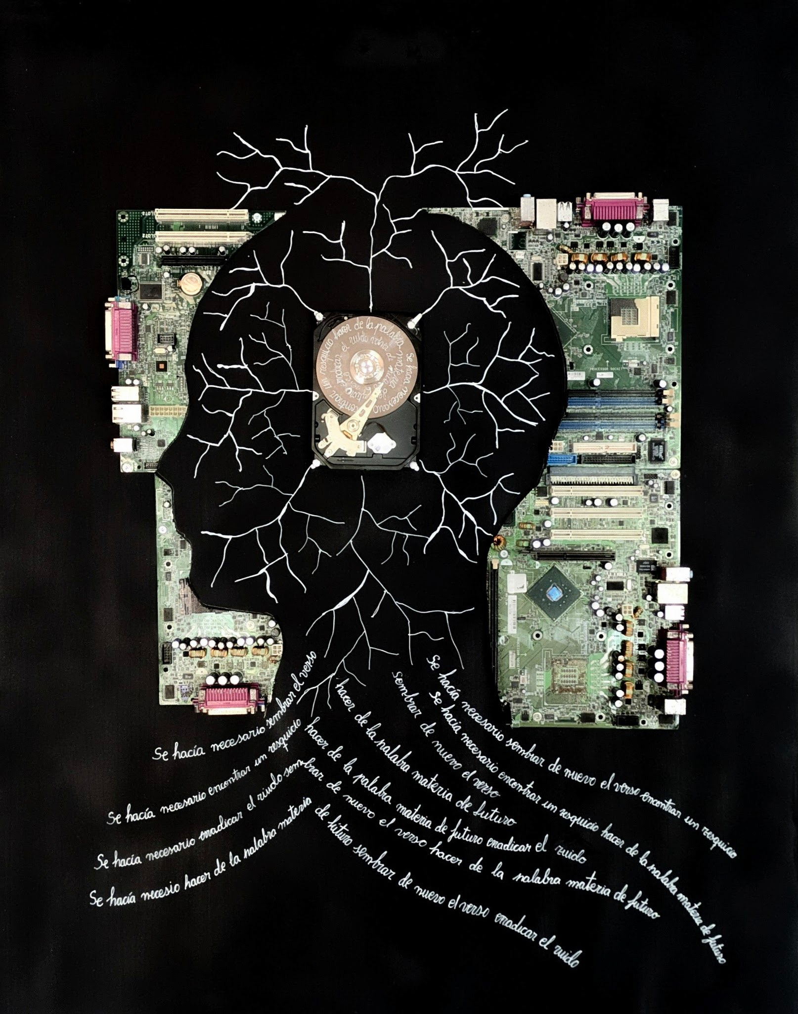 Caos — Luis González Palacios. 80×100 cm, 2025.